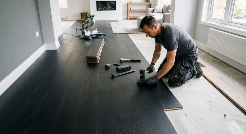 Dark Wood Floor Installation in Orlando, FL